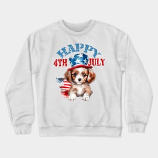 Happy 4th of July-Puppy Crewneck Sweatshirt